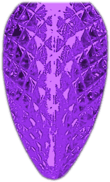 Purple C9 LED bulb, lit