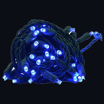 Blue 5mm mini LED lights, lit
