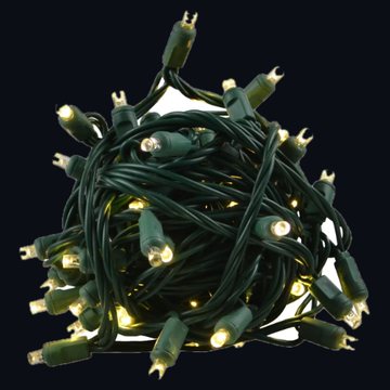 Warm White 5mm mini LED lights, lit